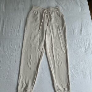 Women's Cream Drawstring Joggers
